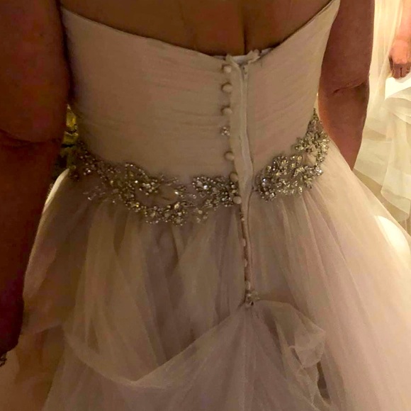 🥳 Host Pick 🥳 Champagne Color Wedding 💒 Dress (Like New - Never Married In) - Picture 3 of 4